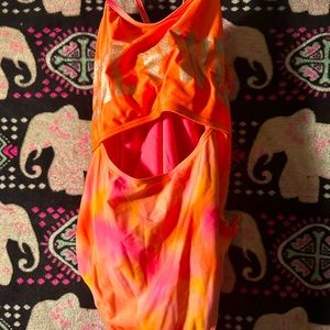 Girl power with a star tyedye bathing suit